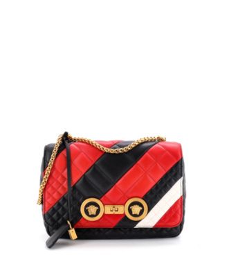 Medium Medusa Padlock Icon Flap Bag Quilted Leather