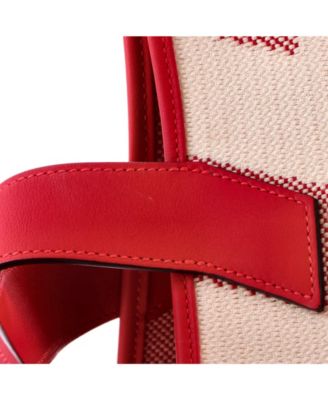 40 Cabas H en Biais Tote Canvas with Leather