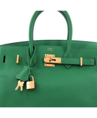 Birkin 30 Handbag Green Epsom with Gold Hardware