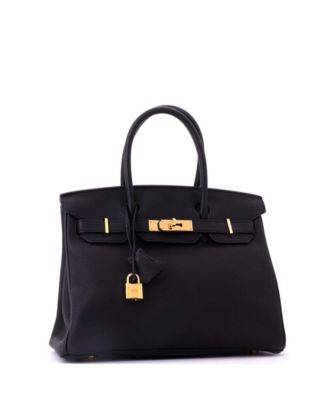 Birkin 30 Handbag Black Togo with Gold Hardware