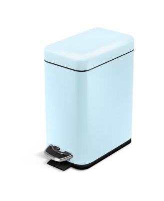 1.3 Gallon Slim Stainless Steel Trash Can with Step On Pedal and Soft Close Lid