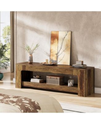 TV Stand for Living Room for 55/60/65/75-Inch TVs, Farmhouse Rustic TV Console, 63" Entertainment Center Television Stand for Bedroom