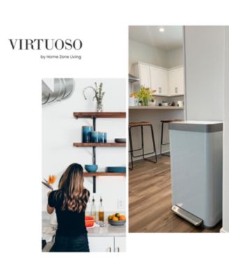 19 Gallon Large Kitchen Trash Can with Soft Close Lid, Liner-Free Stainless Steel Body