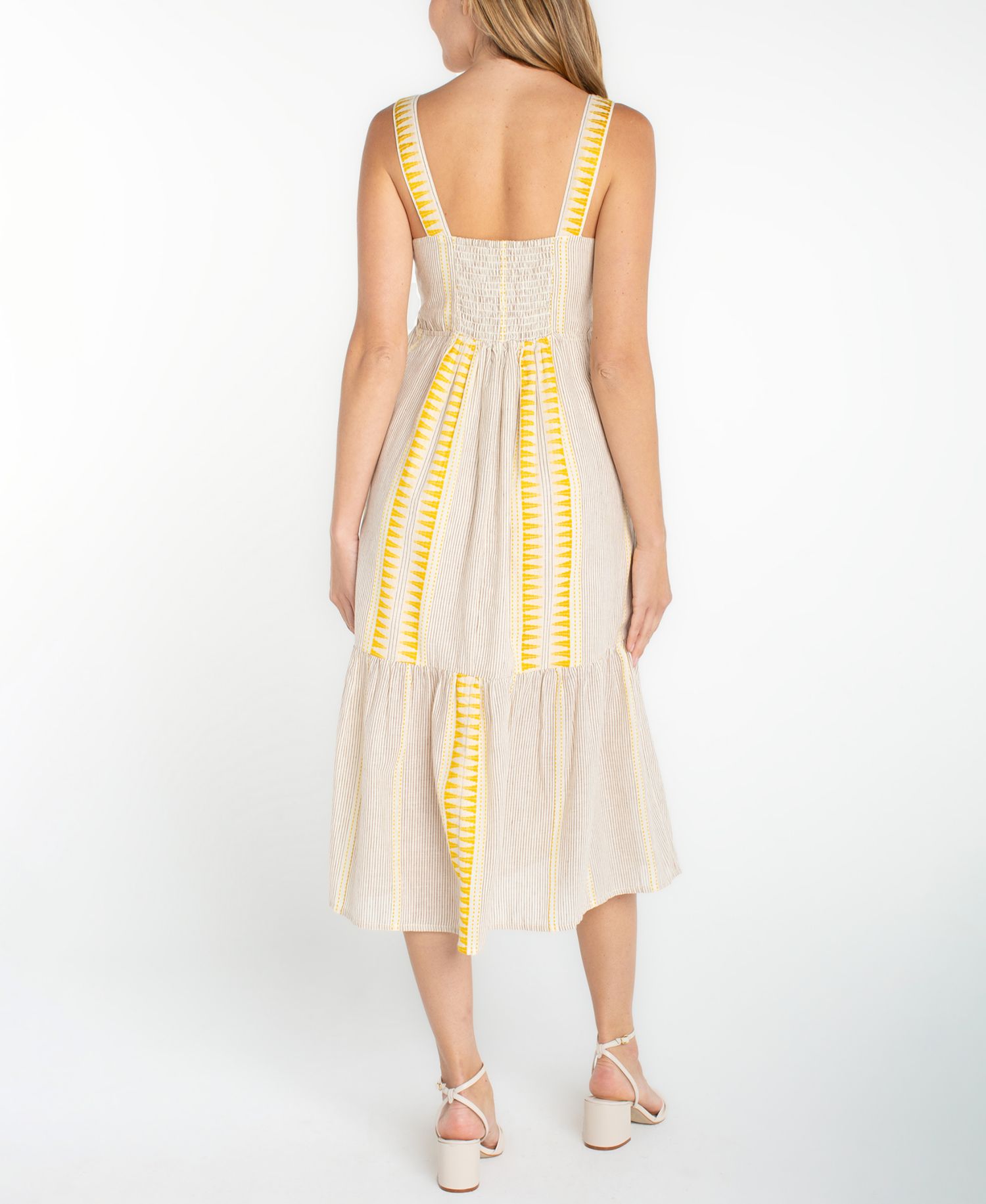 Petite Sleeveless V-Neck Midi Dress