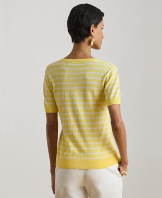 Women's Short-Sleeve Ribbed Sweater