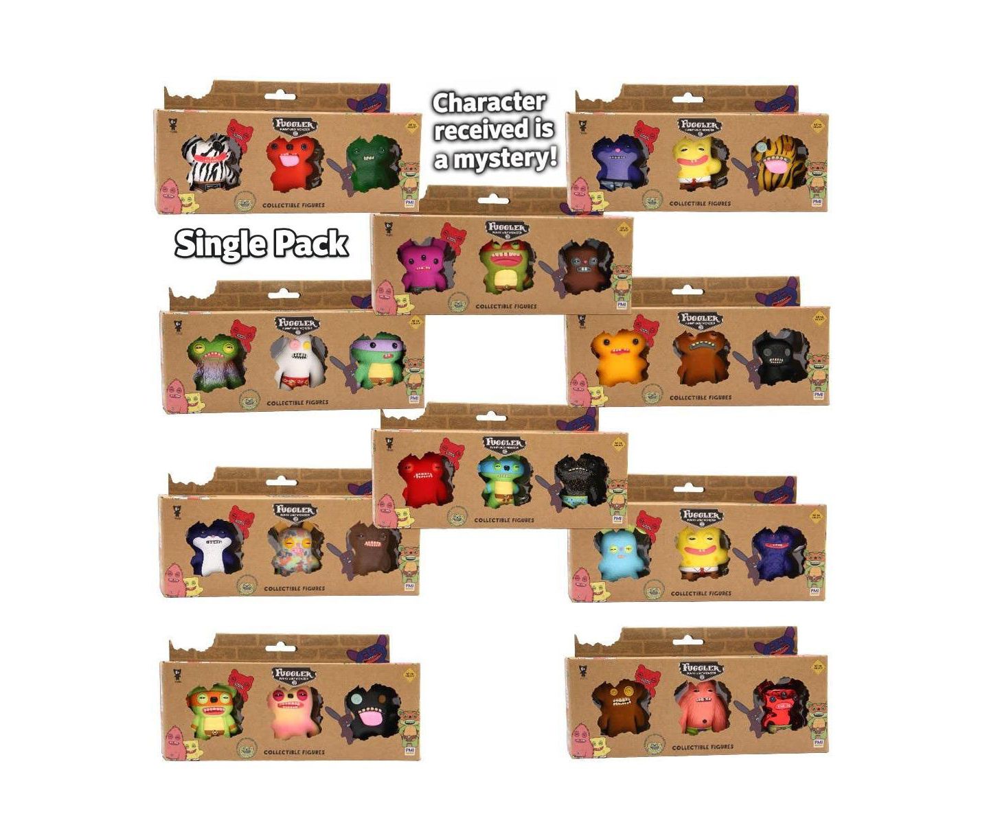 Детские фигурки Fuggler Blind Box Collectible 2.5 Inch Figurines, 3-Piece Set, Ages 4+, цвет: Разноцветный — фото 2
