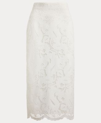 Women's Embroidered Midi Pencil Skirt