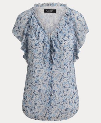 Women's Floral V-Neck Blouse