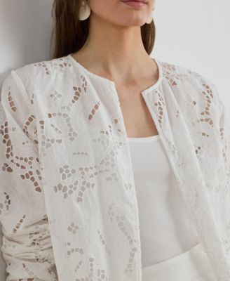 Women's Paisley-Eyelet Tunic Jacket