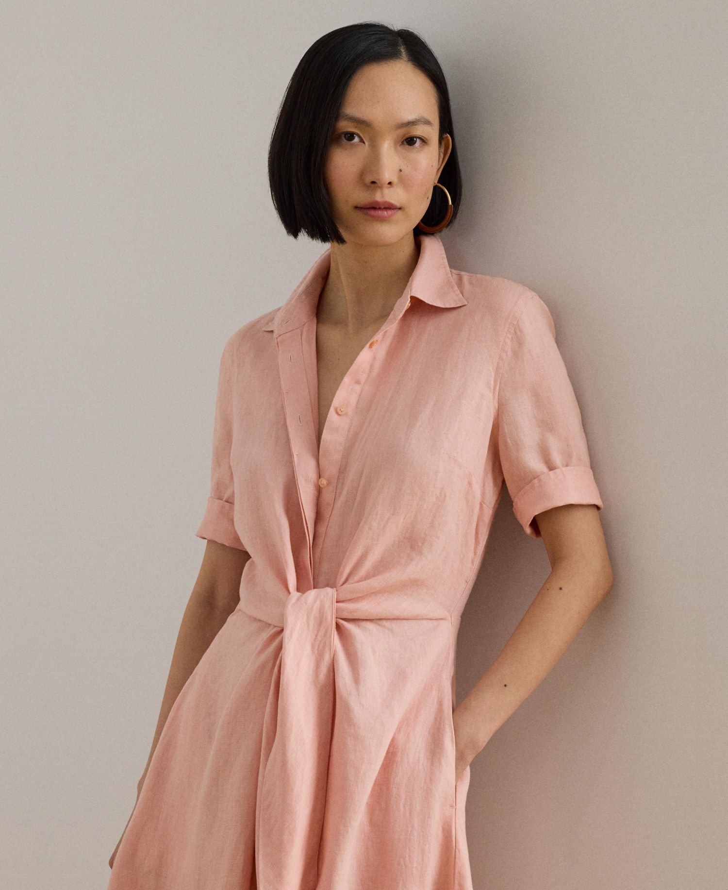 100% Linen Shirt Dress