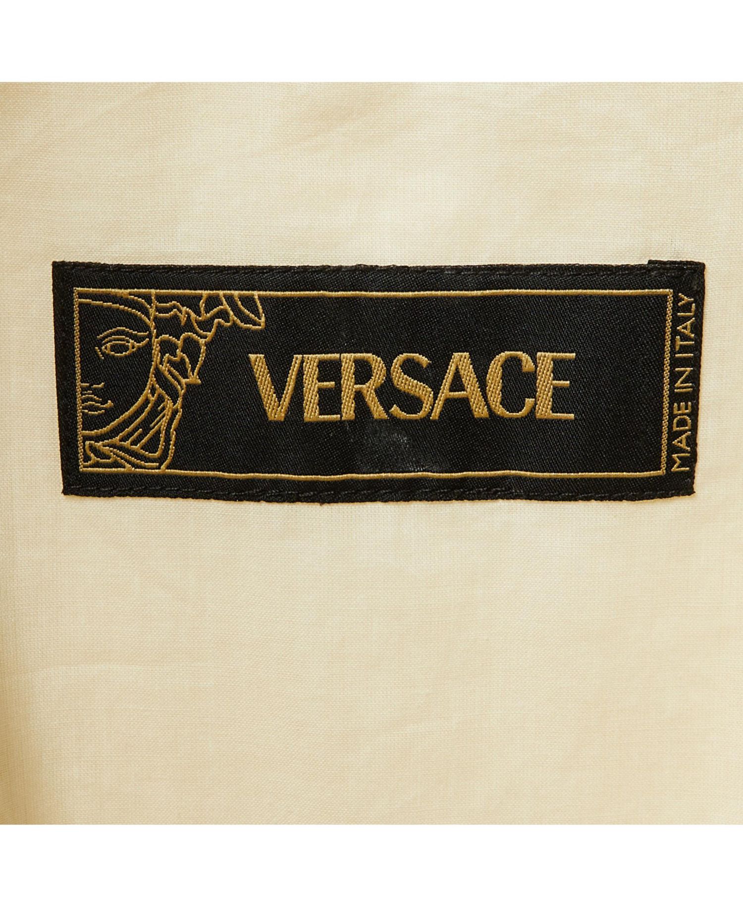 Men's Vintage Leather & Cotton Zip Up Jacket