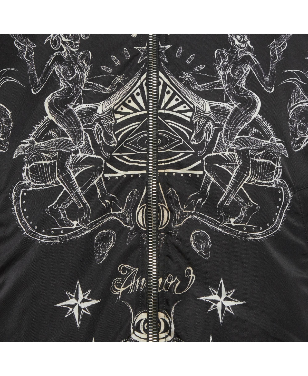 Pre-Owned Givenchy Men's Tattoo Print Reversible Bomber Jacket