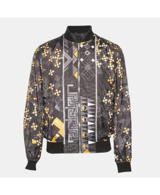 Men's Graphic Print Zip-Up Bomber Jacket