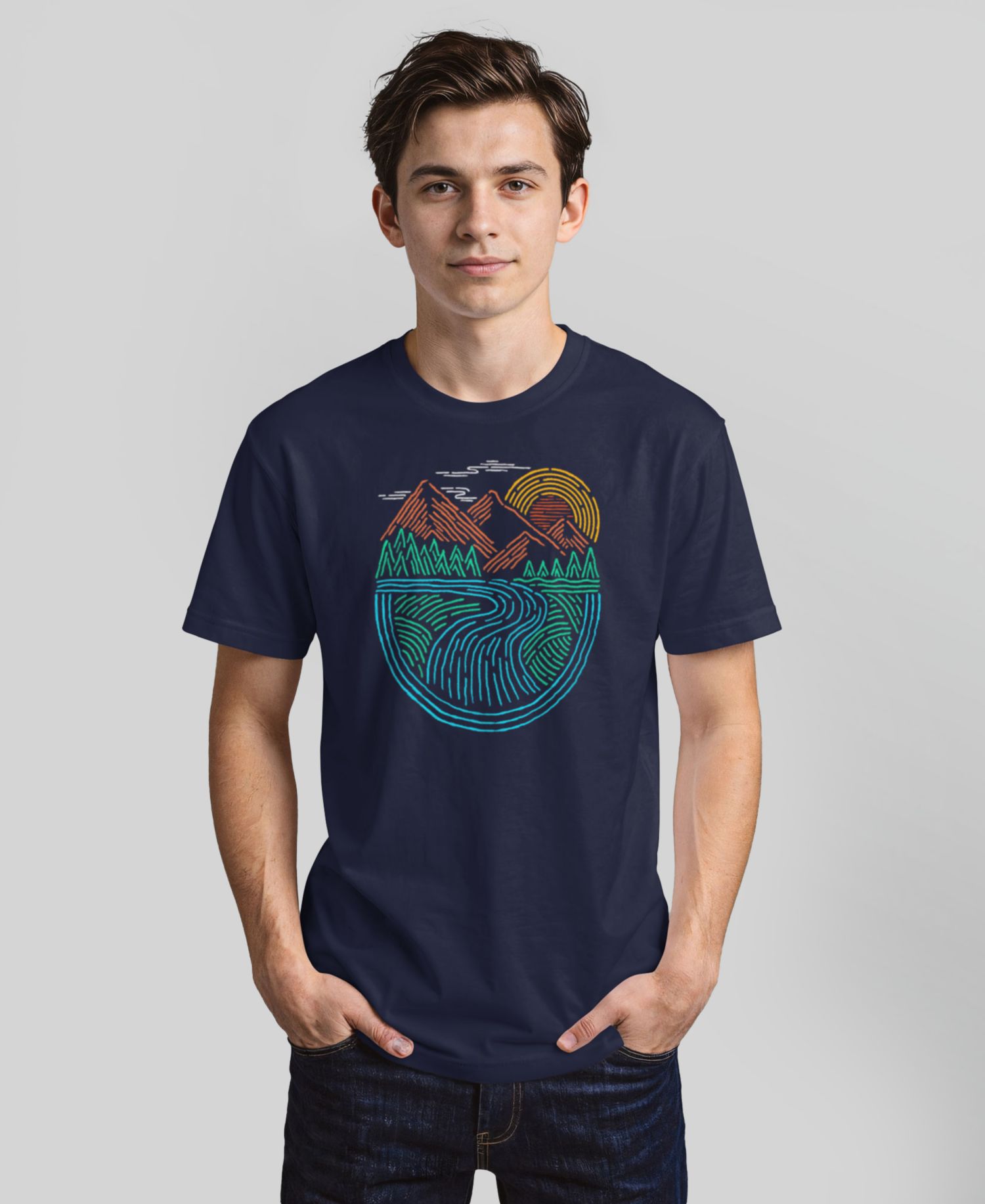 Men's Nature Run Short-Sleeve Crew T-Shirt