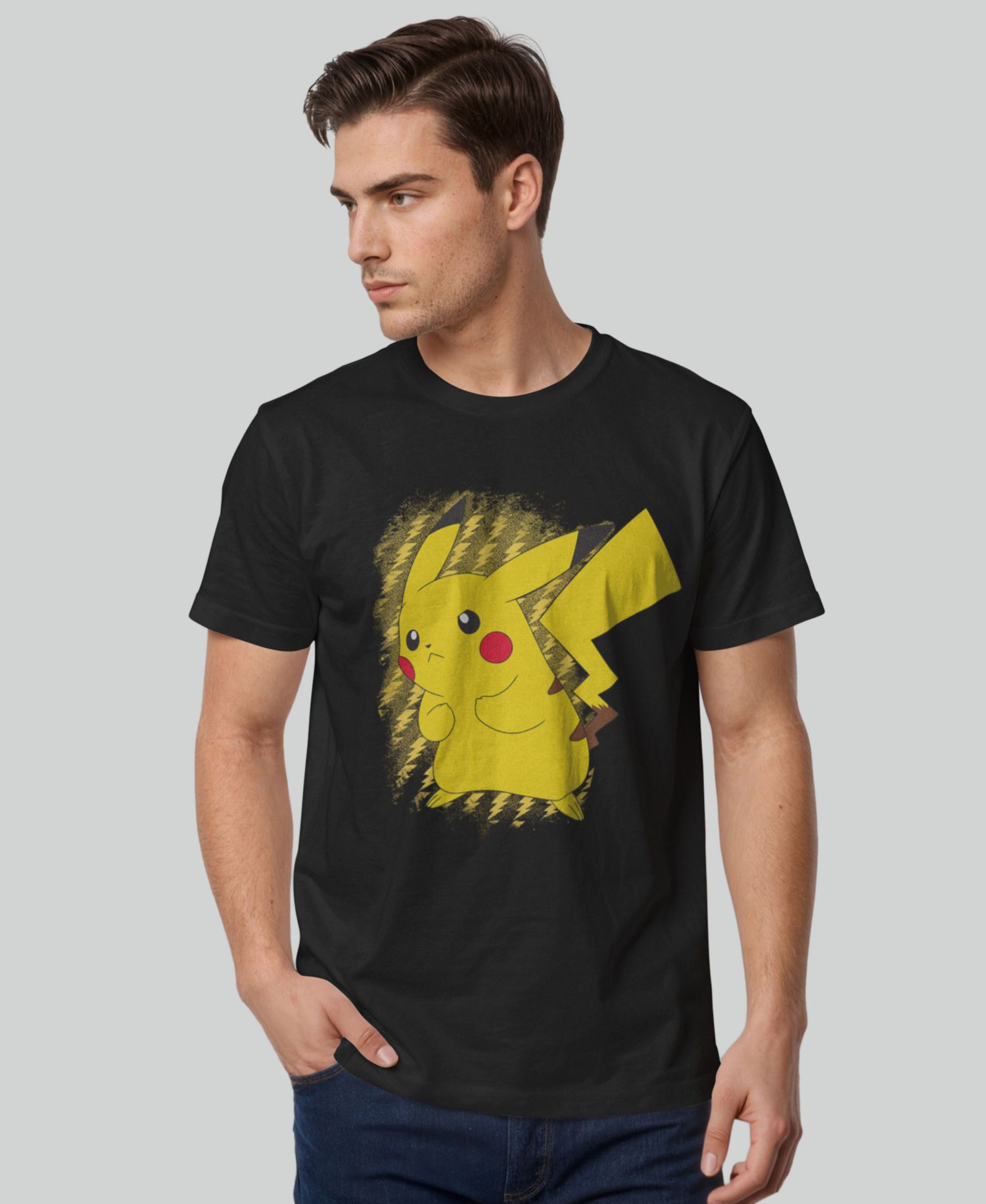 Men's Pikachu Brushy Short-Sleeve T-shirt