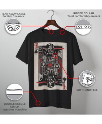 Star Wars Men's Classic Darth Vader of Spades Playing Card Short Sleeve T-Shirt