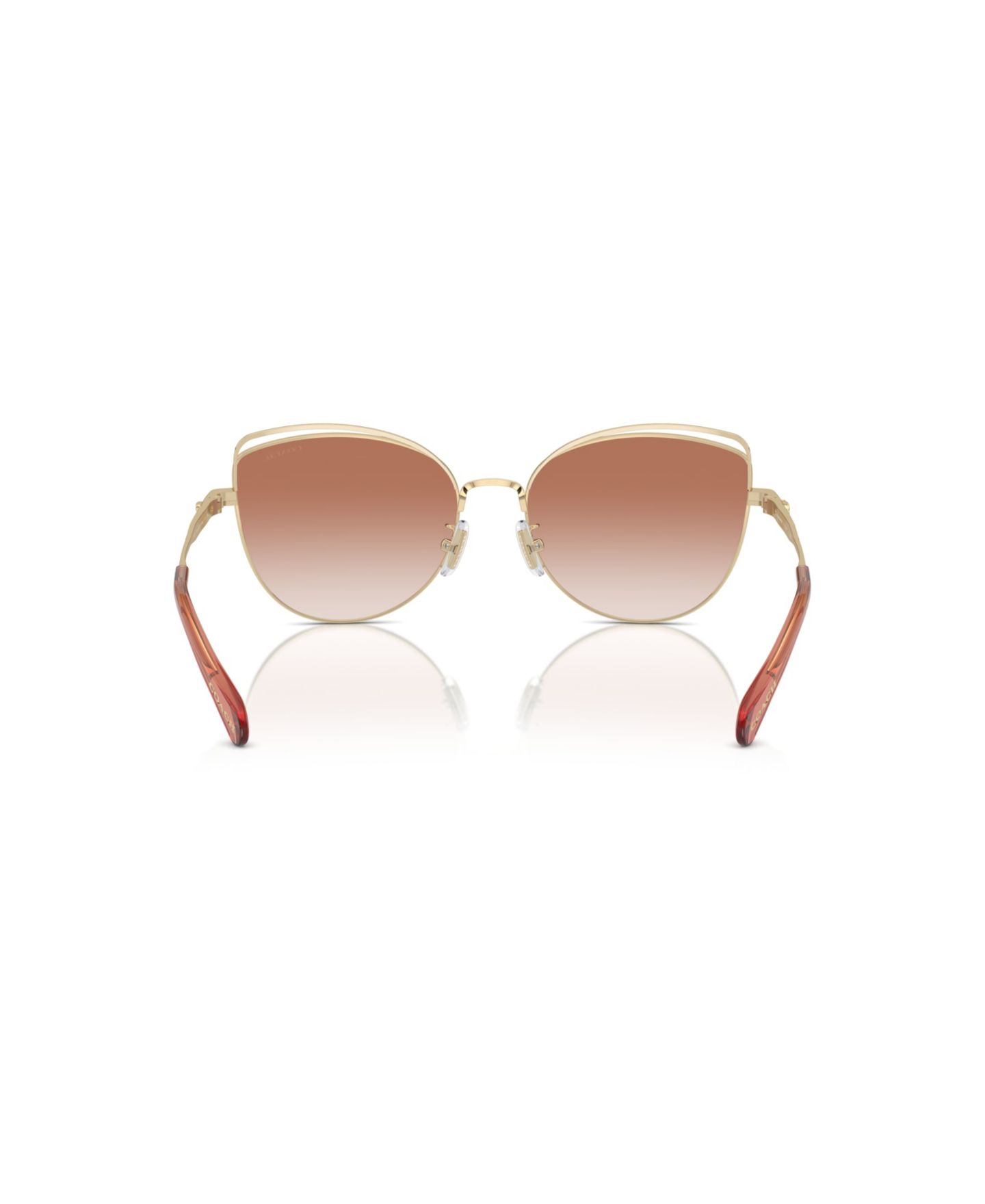 Женские солнцезащитные очки Coach Cat Eye Sunglasses, CR621 HC7162, цвет: Светлый золотой — фото 4