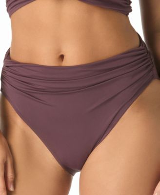 Women's Shirred-Waist Bikini Bottoms 