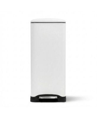 13 Gallon Dual Compartment Stainless Steel Kitchen Trash Can with Step Pedal and Soft Close Lid