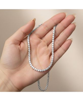 Dazzling Cubic Zirconia Tennis Necklace