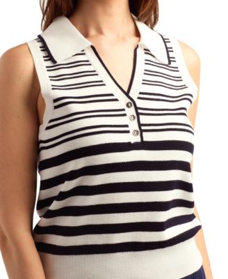 Women's Halter Polo Sleeveless Sweater