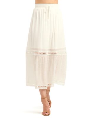 Women's Gauzy Textured Pull-On Maxi Skirt