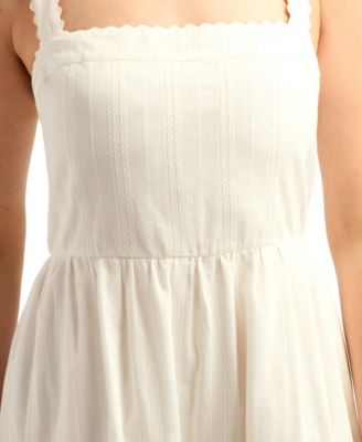 Women's Solid Striped Dobby Pull-On Dress