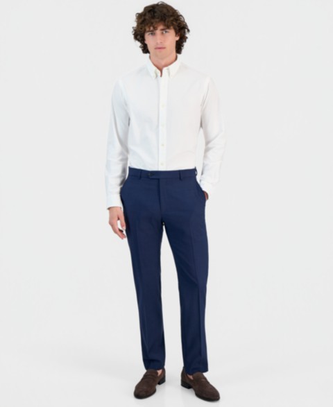 Мужские Tommy Hilfiger Men's Modern-Fit Wool TH-Flex Stretch Suit Separates Pant