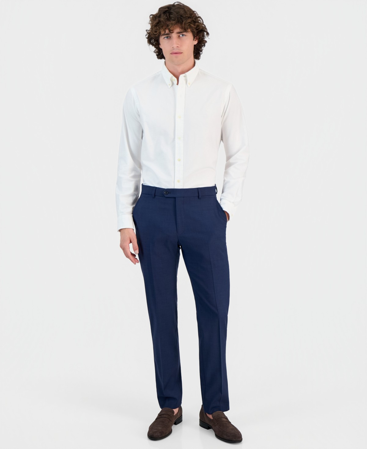 Мужские Tommy Hilfiger Men's Modern-Fit Wool TH-Flex Stretch Suit Separates Pant — фото 1