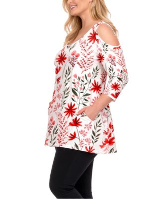 Plus Size Printed Relaxed-Fit Tunic Top