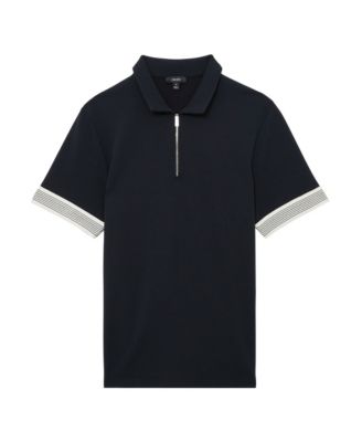 Men's Sleeve-Trim Half-Zip Polo Shirt