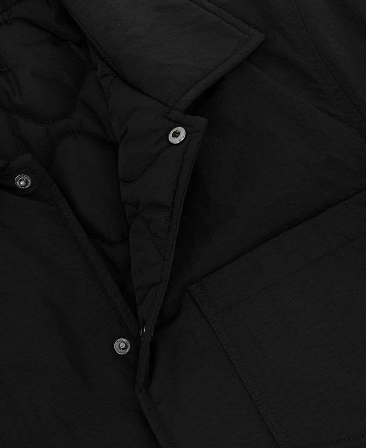 Reiss Men's Quilted Press-Stud Overshirt