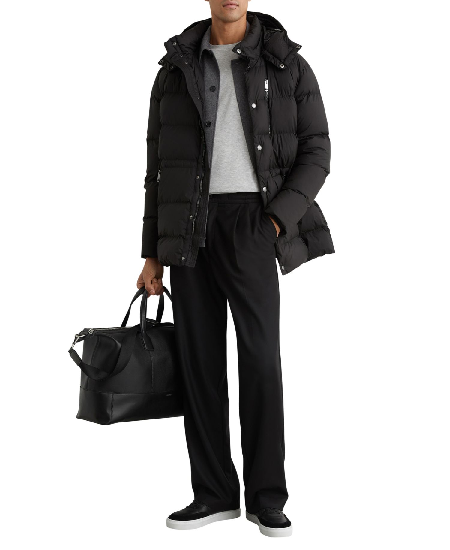 Men's Lebane Detachable-Hood Quilted Puffer Coat