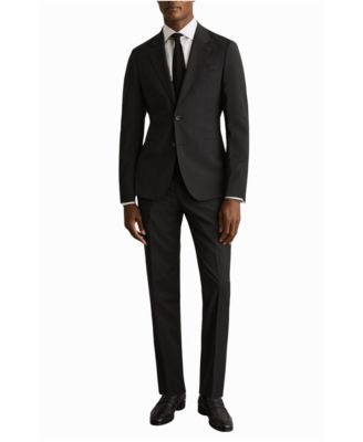 Men's Tailored-Fit Wool-Blend Single-Breasted Suit Blazer