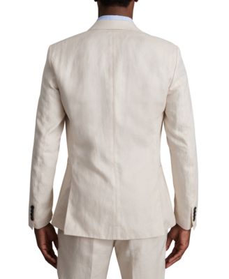 Men's Tailored-Fit Single-Breasted Linen Blazer