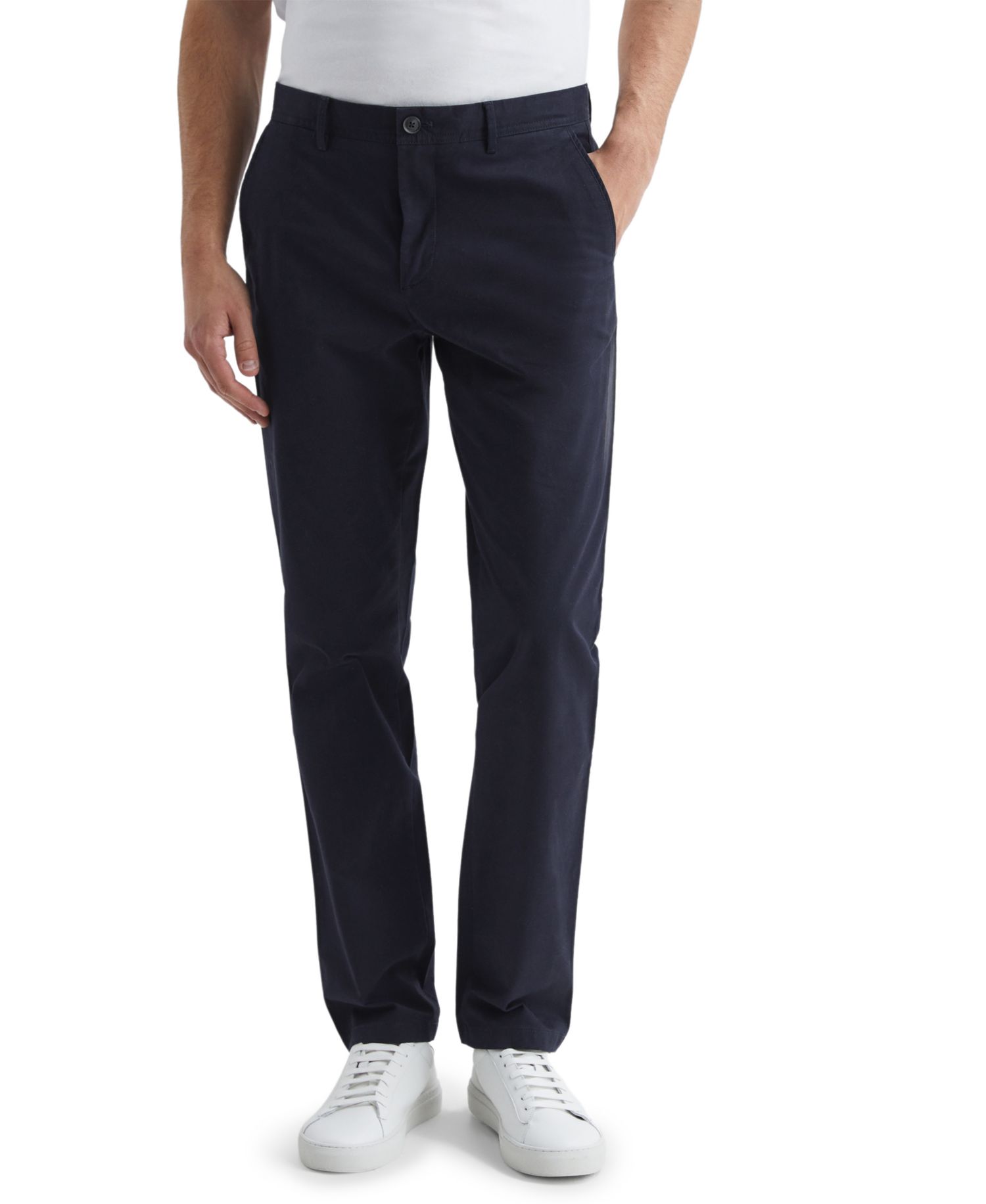 Men's Pitch Washed-Cotton Slim-Fit Chinos Pants