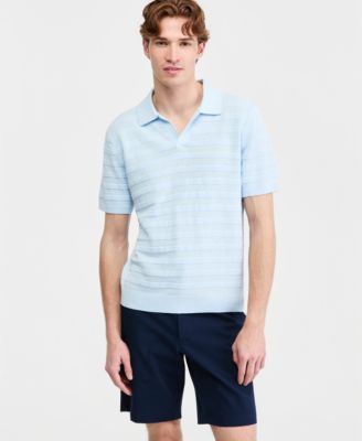 Men's Linen-Blend Polo Shirt