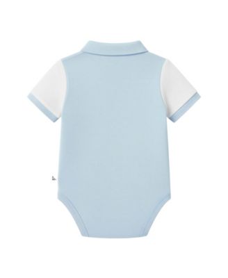 Baby Boys' Short-Sleeve Bodysuits with Crochet Whale Rattle, 2-Pack 