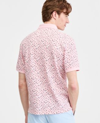 Men's Berti Floral Piqu&eacute; Knit Polo Shirt