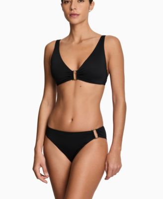 Women's Ring Over The Shoulder V-Neck Bikini Top