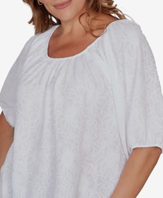 Plus Size Textured Convertible Knit Top