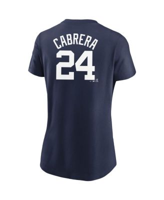Women's Miguel Cabrera Navy Detroit Tigers Name & Number T-Shirt