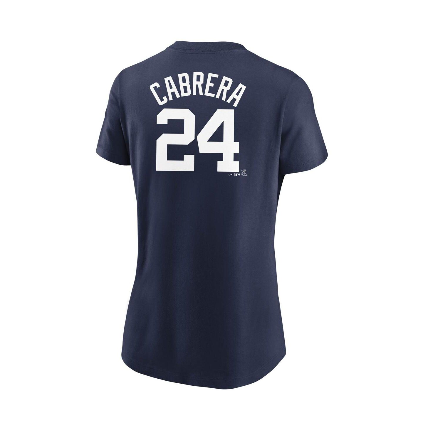 Женская футболка Nike Miguel Cabrera Navy Detroit Tigers Name & Number — фото 3