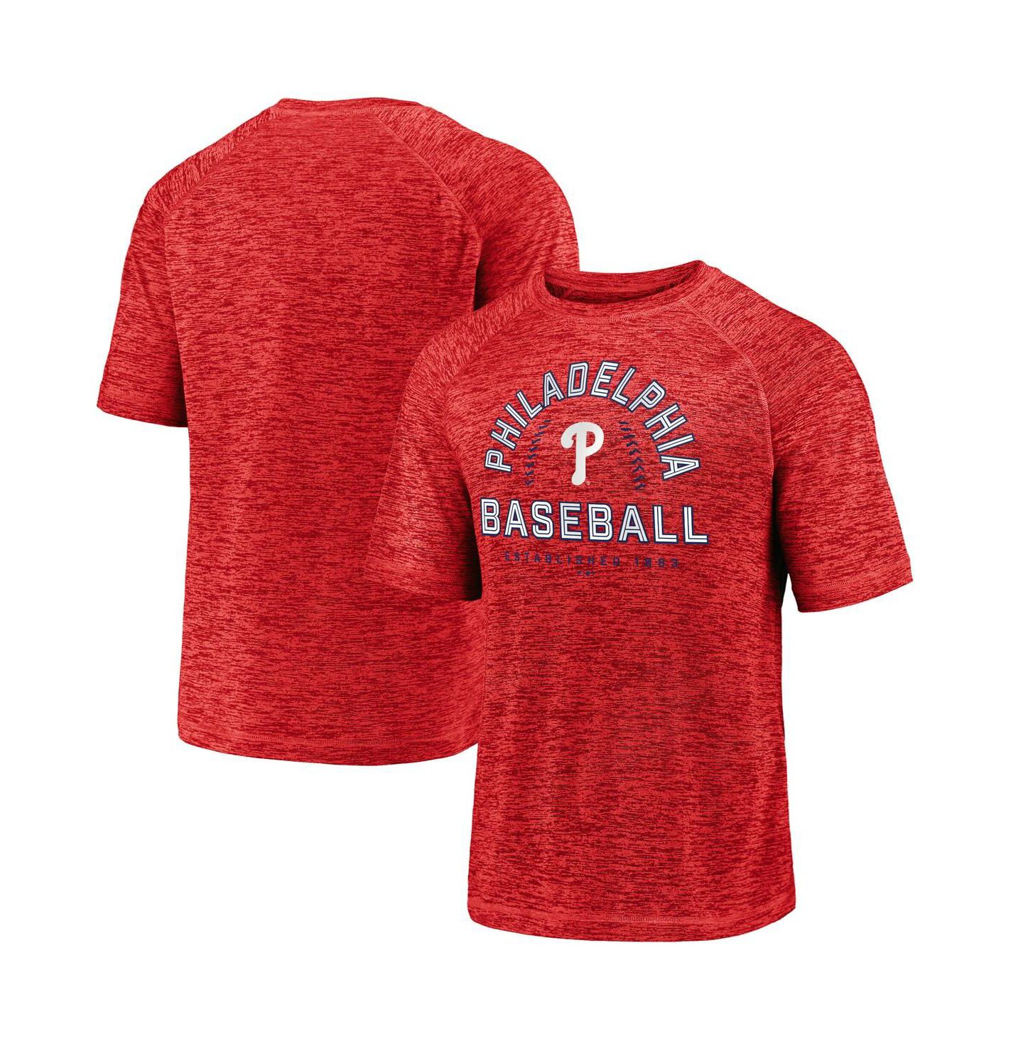 Мужская футболка Fanatics Red Philadelphia Phillies Line Up Primary Threat Striated — фото 1