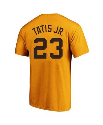 Men's Fernando Tatis Jr. Gold San Diego Padres Big & Tall Name & Number T-Shirt