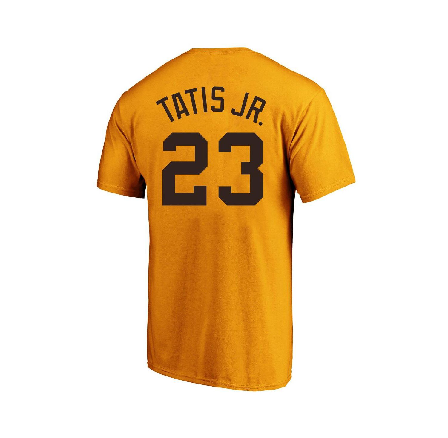 Men's Fernando Tatis Jr. Gold San Diego Padres Big & Tall Name & Number T-Shirt