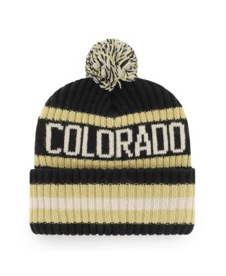 Men's Black Colorado Buffaloes Bering Cuffed Knit Hat with Pom