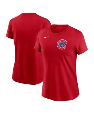 Women's Red Chicago Cubs Wordmark T-Shirt