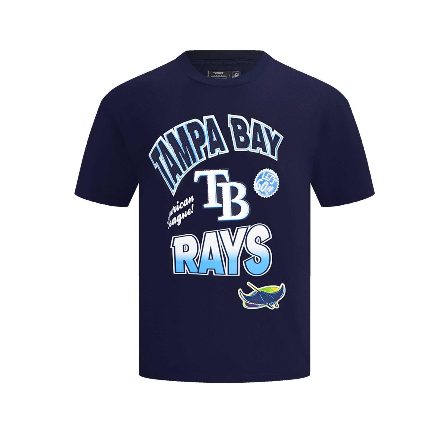 Men's Navy Tampa Bay Rays Turn It Up Dropped Shoulder T-Shirt