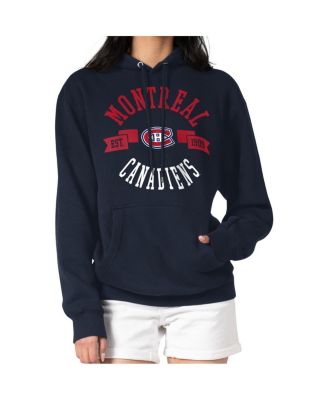 Women's Navy Montreal Canadiens City Graphic Fleece Pullover Hoodie